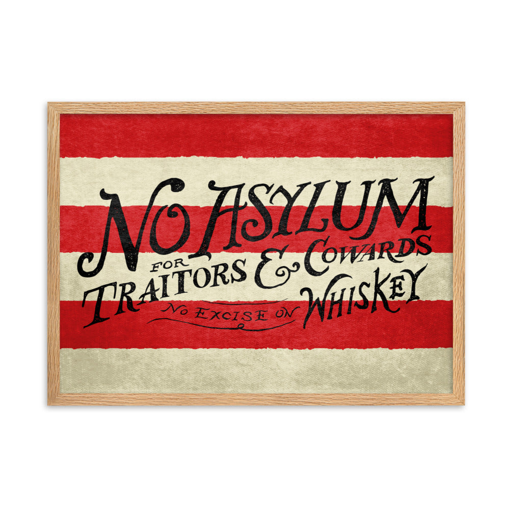 Whiskey Rebellion No Asylum Framed Print