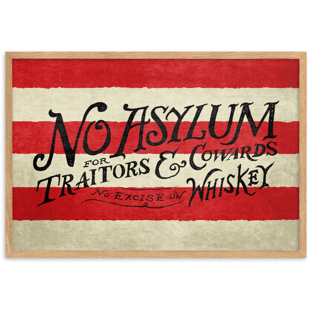 Whiskey Rebellion No Asylum Framed Print