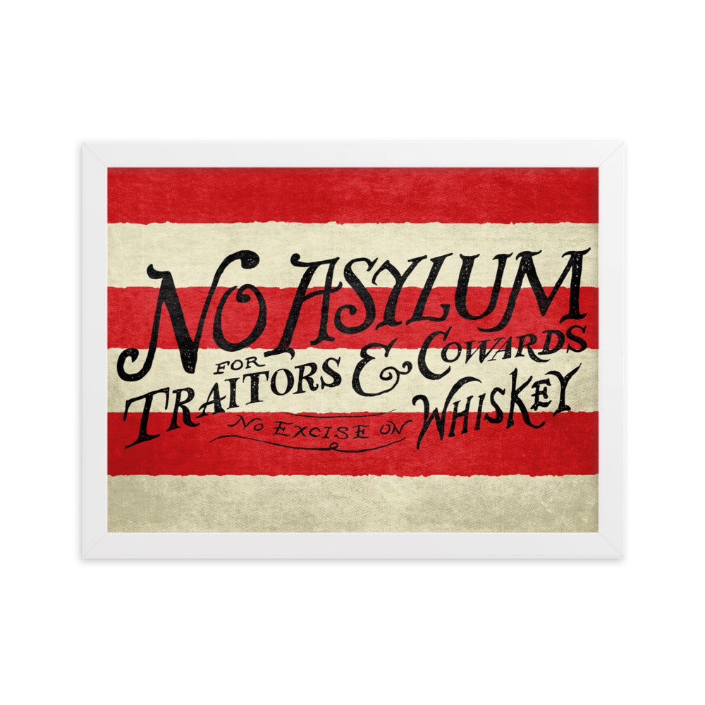 Whiskey Rebellion No Asylum Framed Print