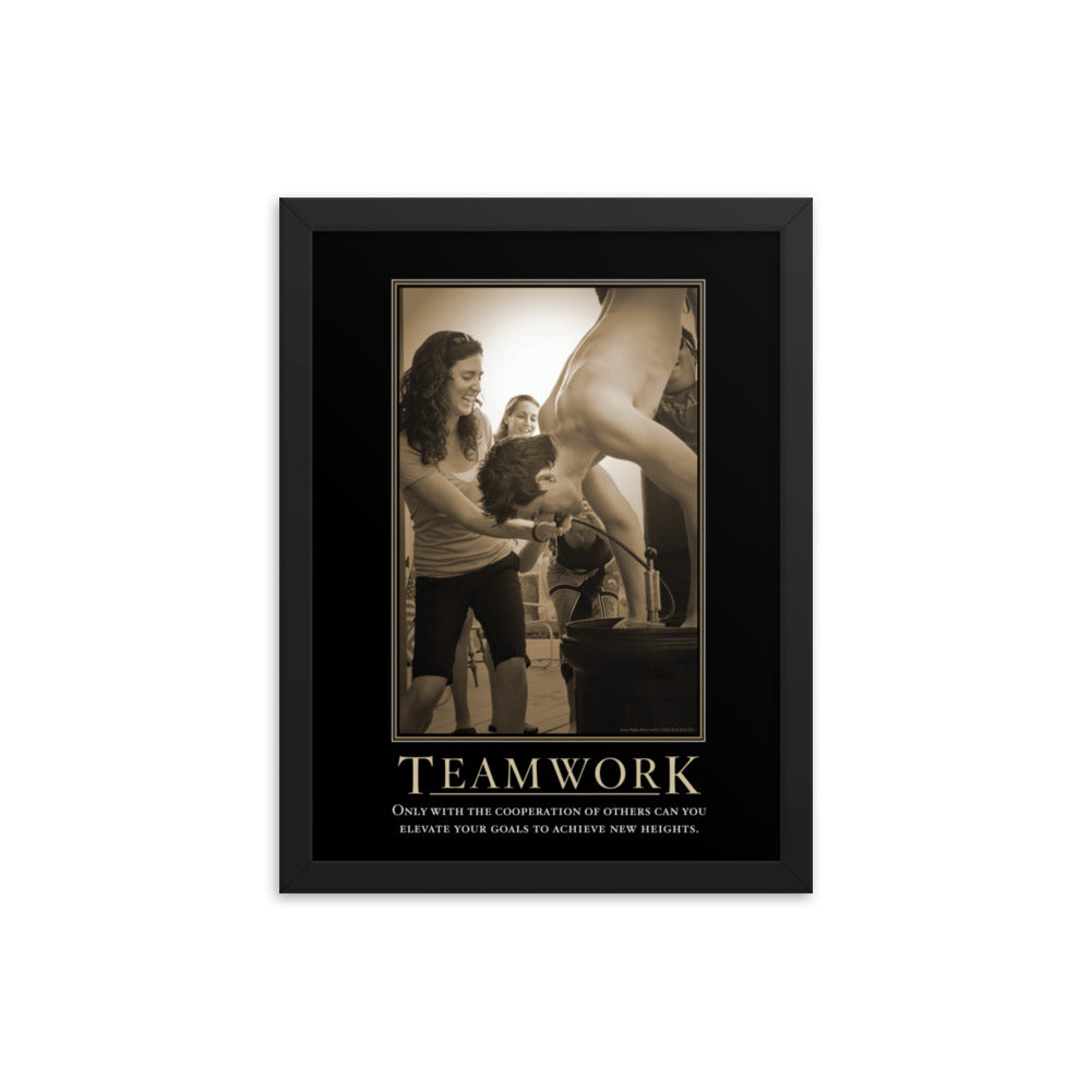 Teamwork Demotivational Framed Print