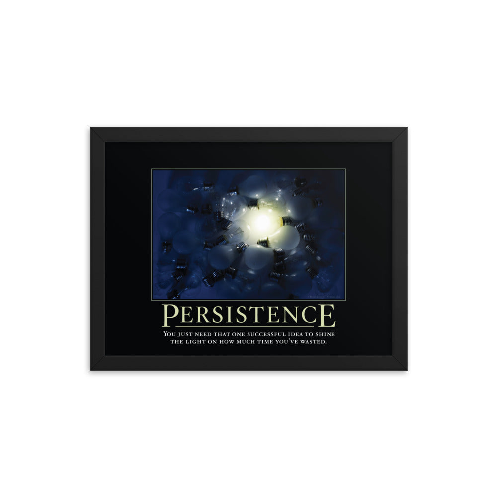 Persistence Demotivational Framed Print