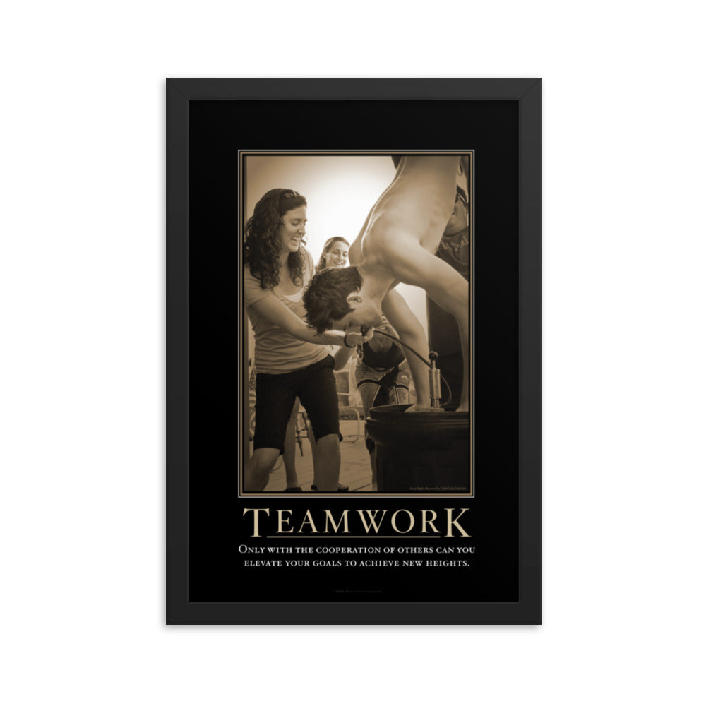 Teamwork Demotivational Framed Print