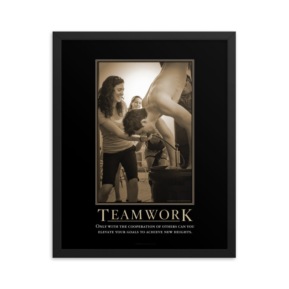 Teamwork Demotivational Framed Print