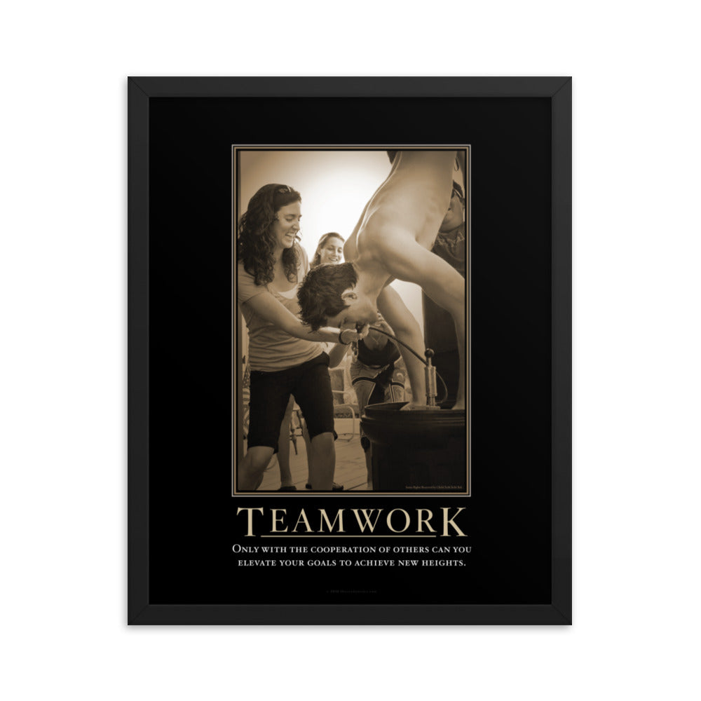 Teamwork Demotivational Framed Print
