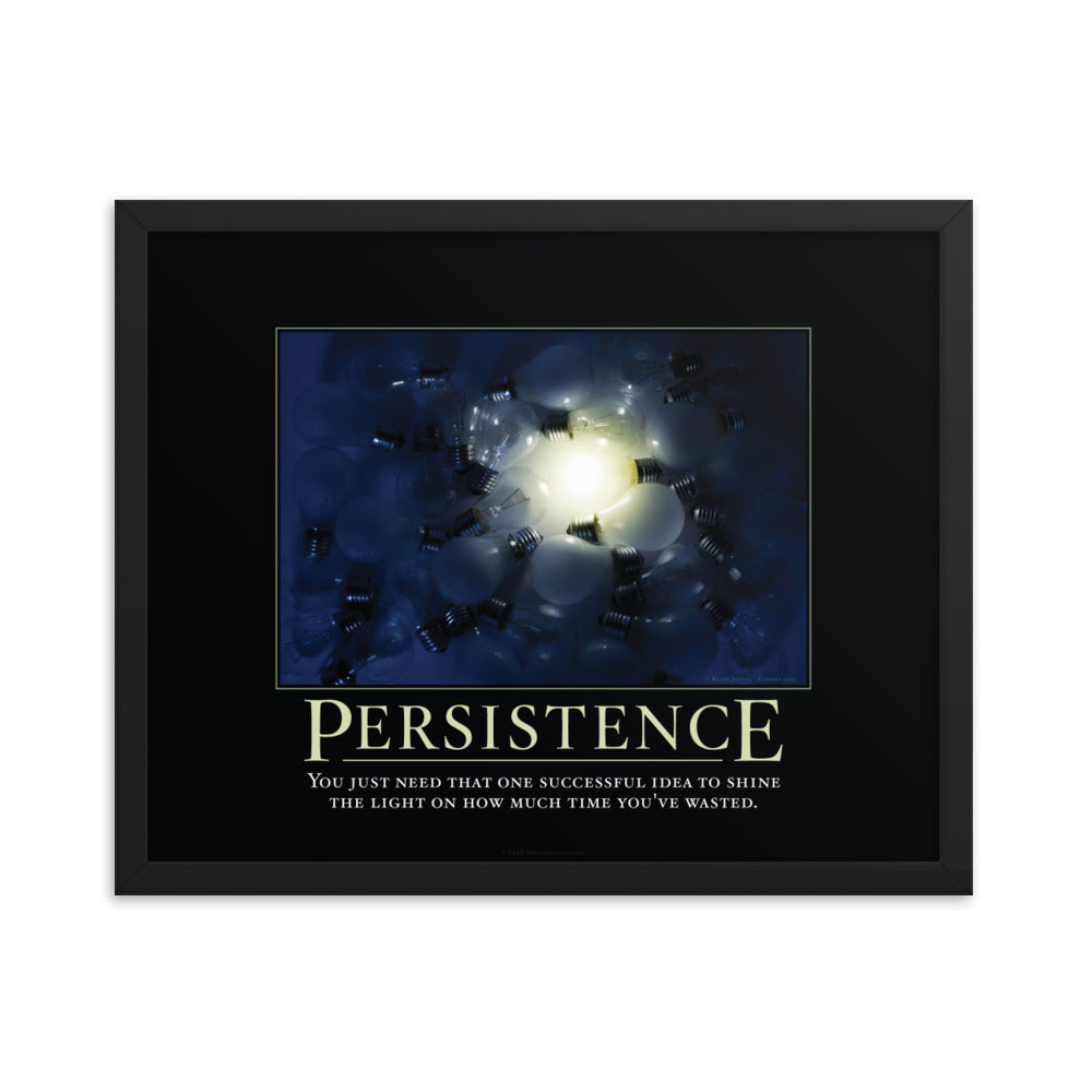 Persistence Demotivational Framed Print