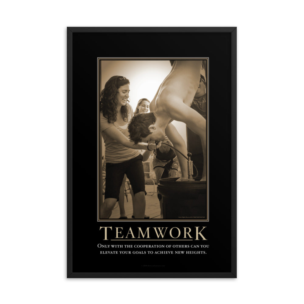 Teamwork Demotivational Framed Print