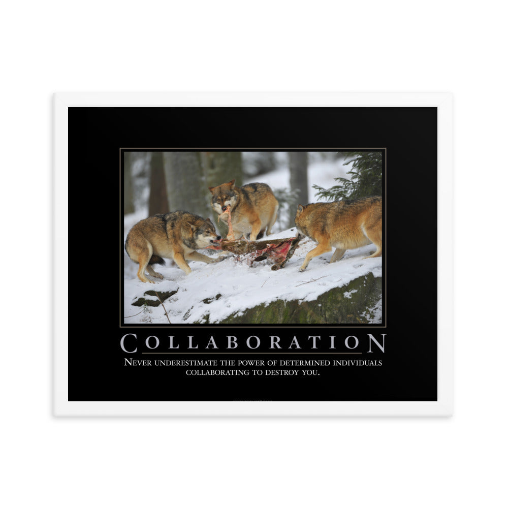 Collaboration Demotivational Framed Print