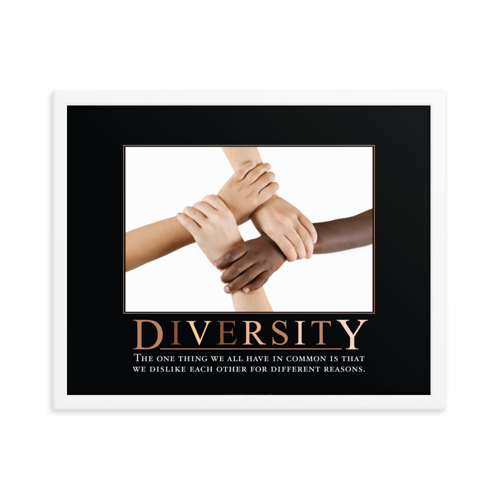 Diversity Demotivational Framed Print