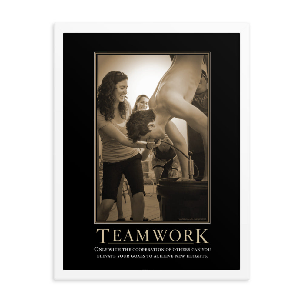 Teamwork Demotivational Framed Print