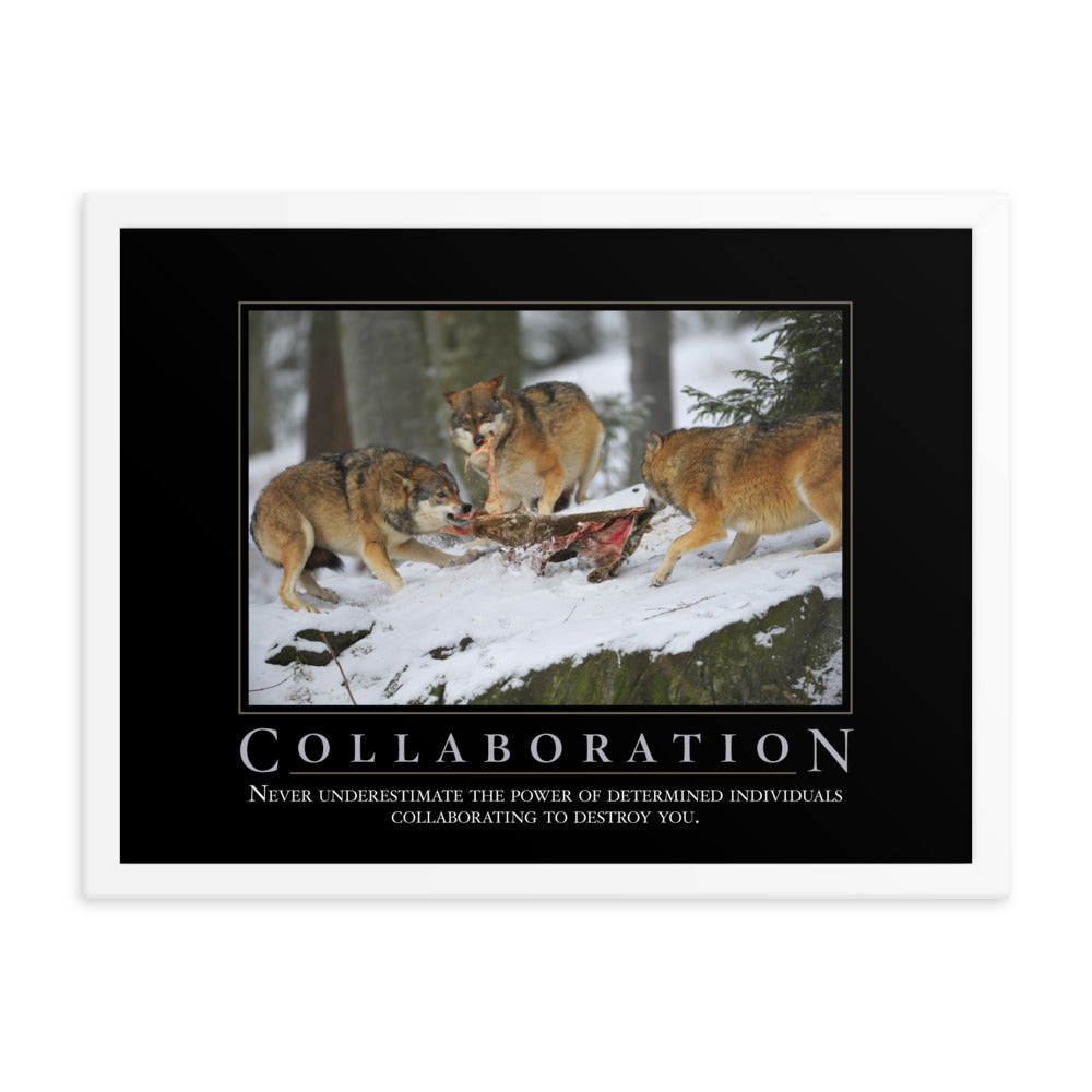Collaboration Demotivational Framed Print
