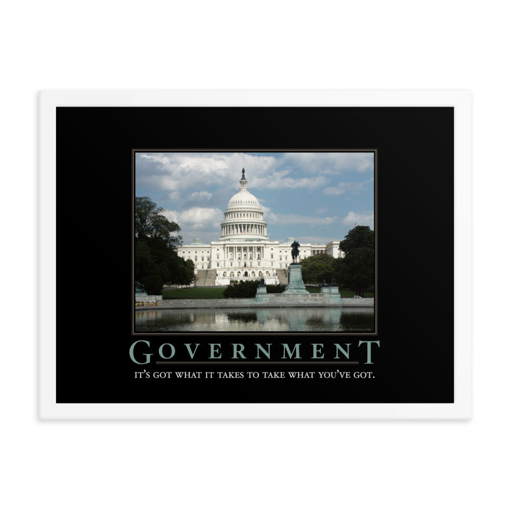 Government Demotivational Framed Print