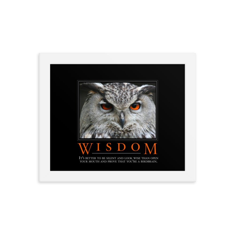 Wisdom Demotivational Framed Print