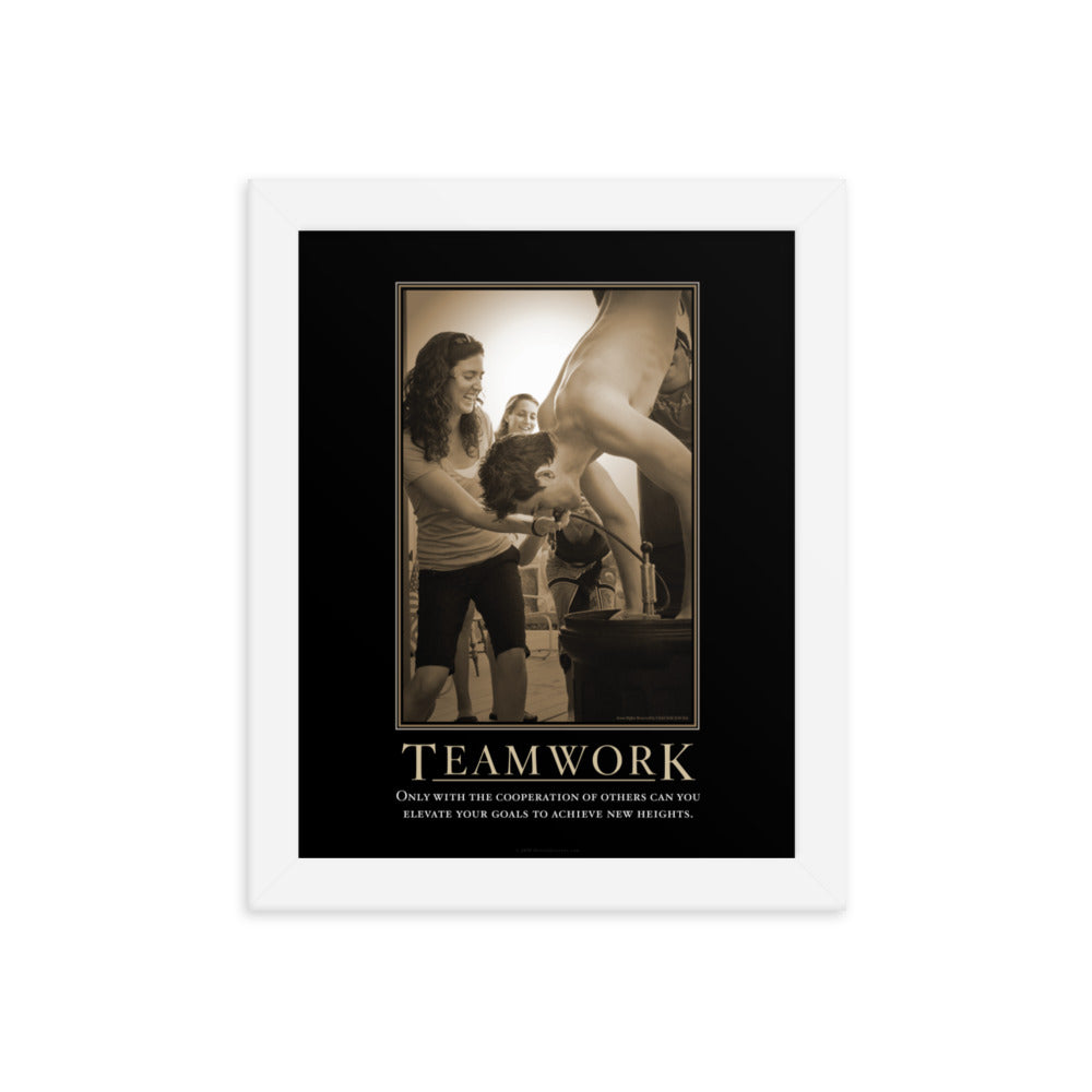 Teamwork Demotivational Framed Print