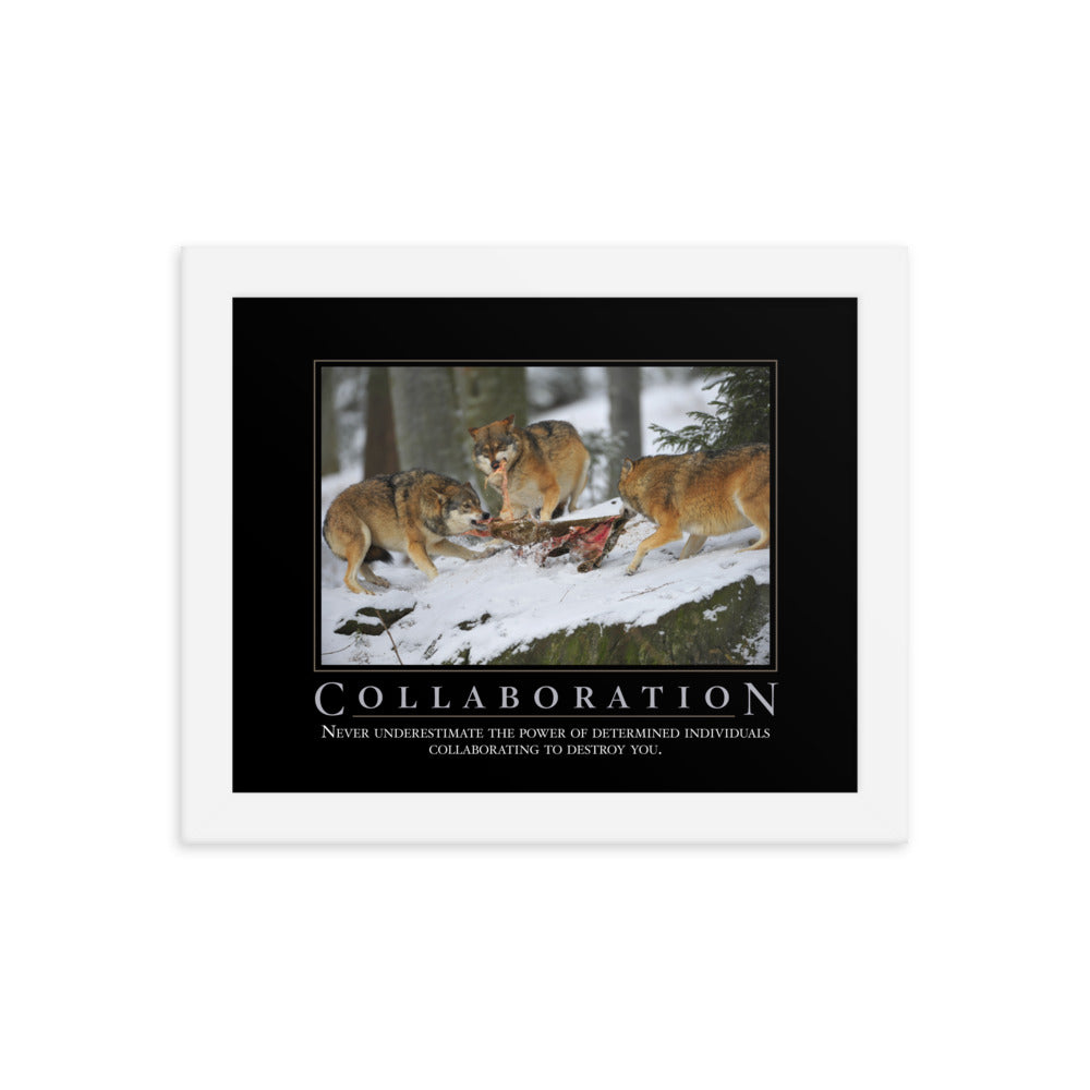 Collaboration Demotivational Framed Print