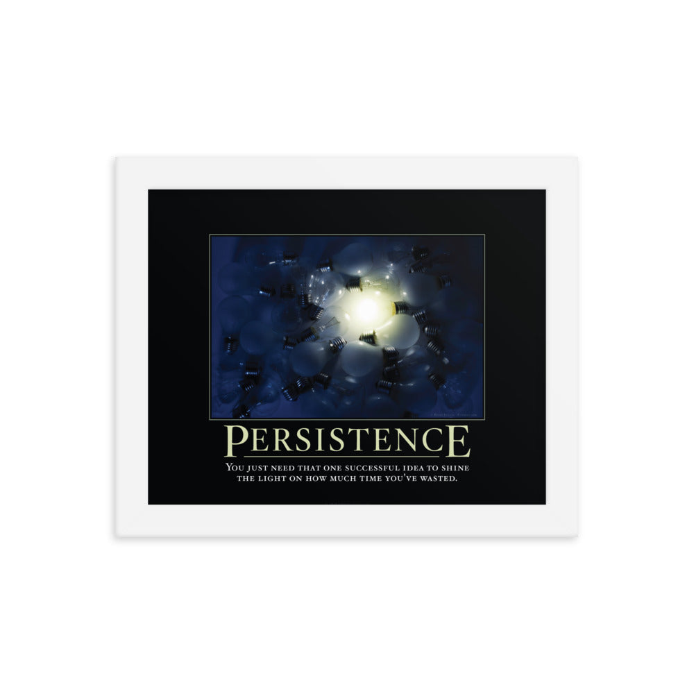 Persistence Demotivational Framed Print