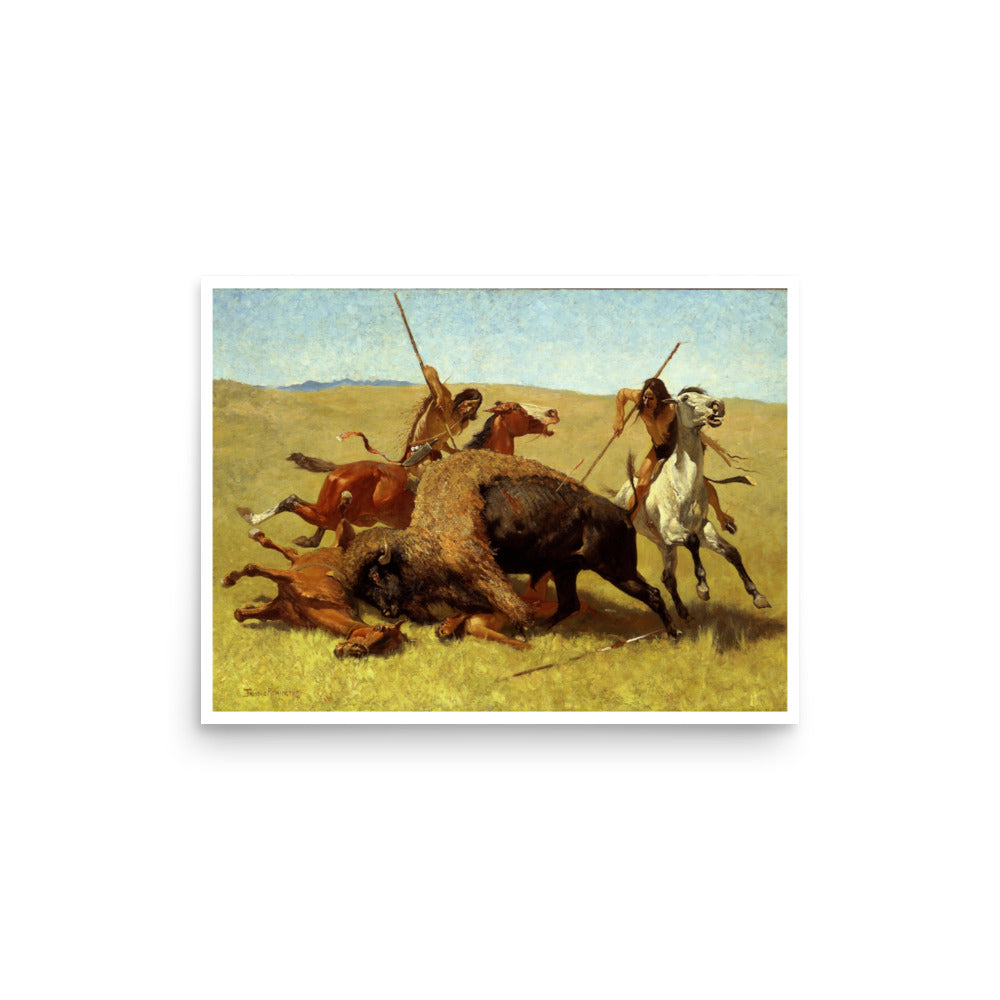The Buffalo Hunt Fredric Remington Art Print