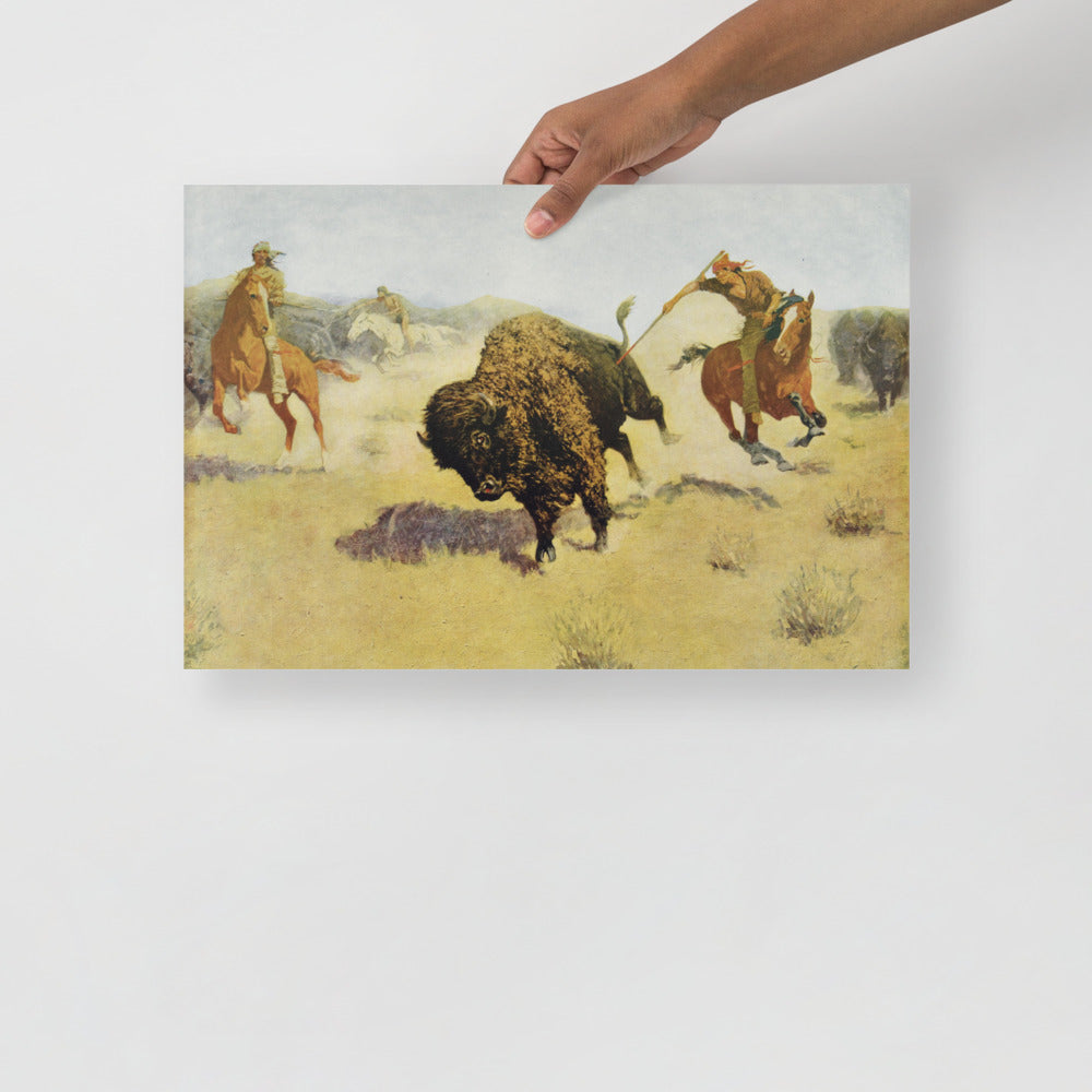The Buffalo Runners by Frederic Remington Art Print