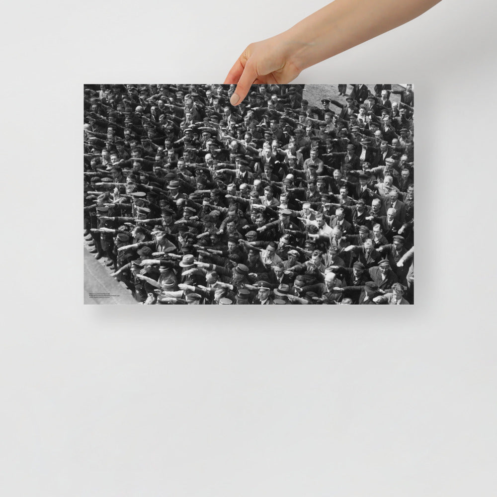 August Landmesser Civil Disobedience Matte Art Print Without Circle
