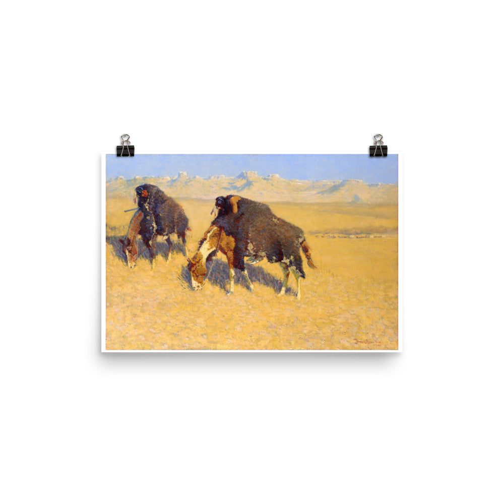 Indians Simulating Buffalo Frederic Remington Print
