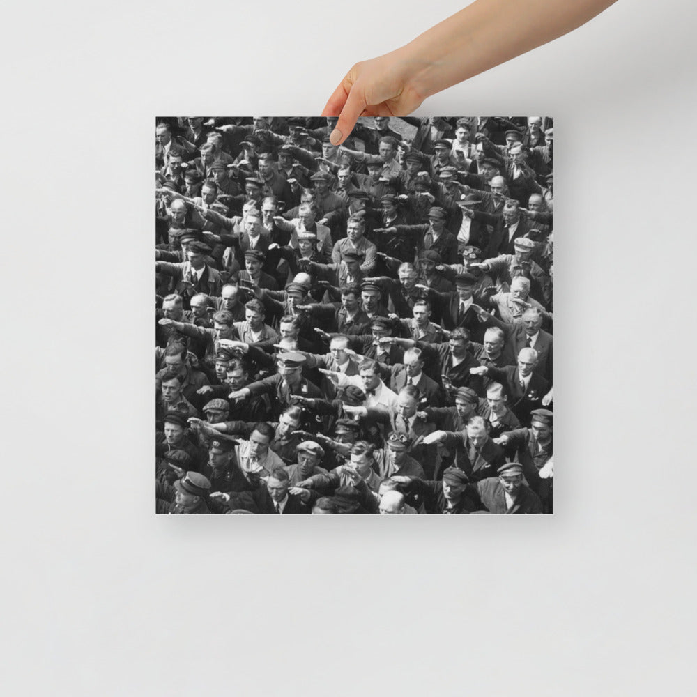 August Landmesser Civil Disobedience Matte Art Print Without Circle
