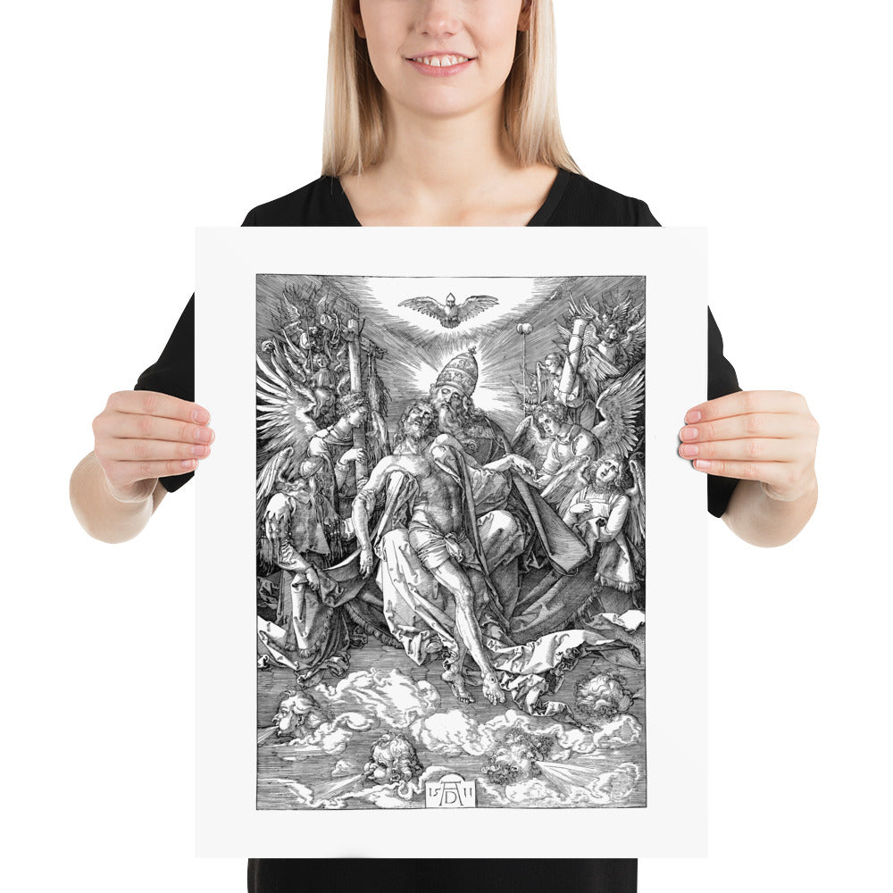 The Holy Trinity by Albrecht Durer Woodcut Reproduction Print