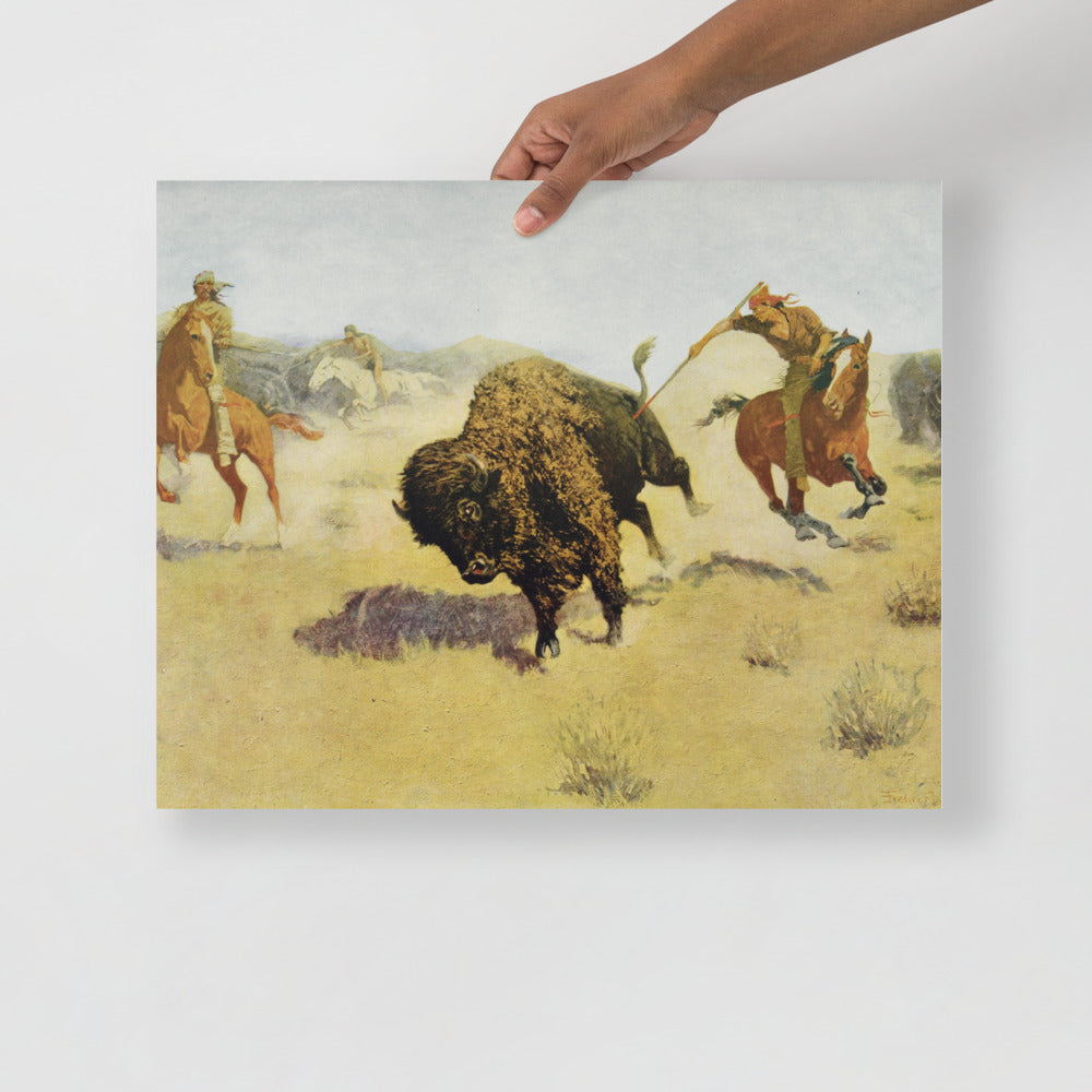 The Buffalo Runners by Frederic Remington Art Print