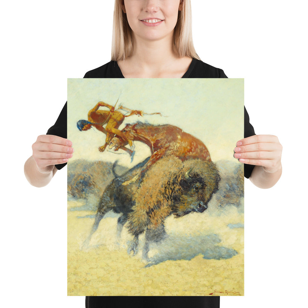 Frederic Remington Buffalo Hunt Print