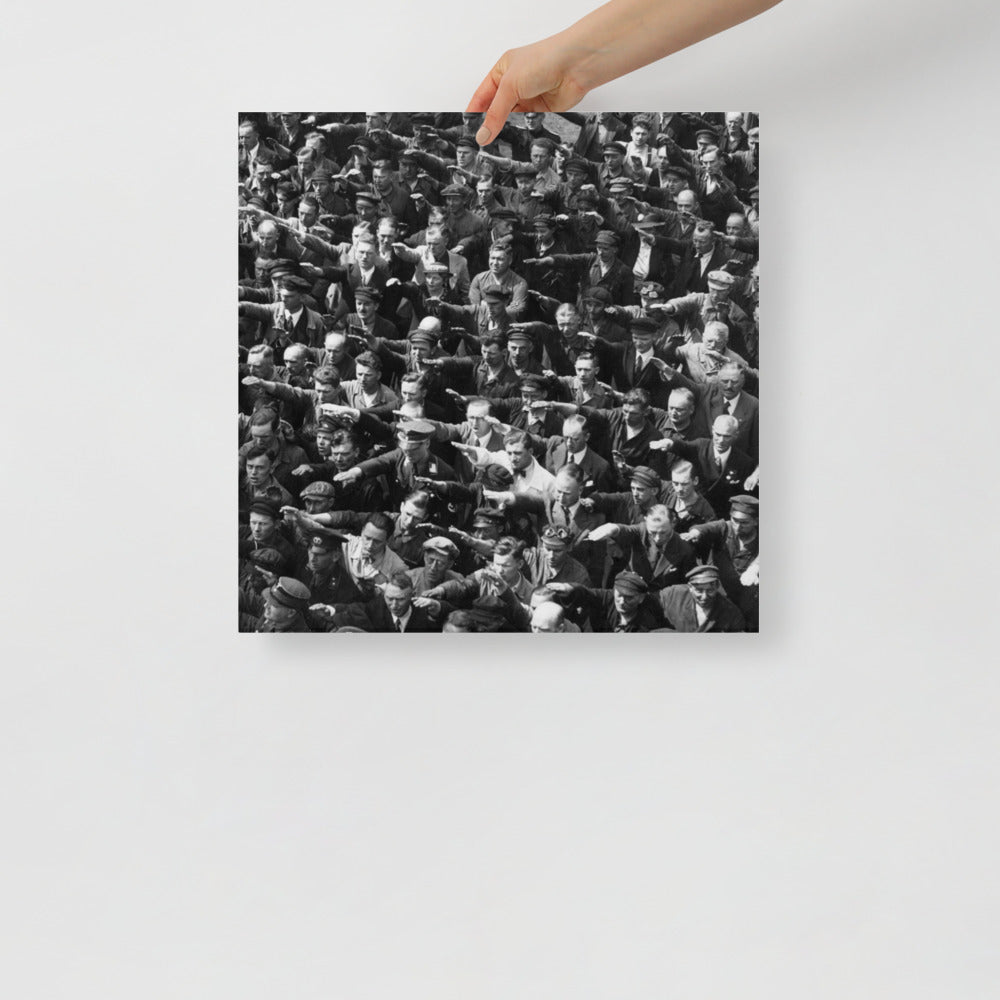 August Landmesser Civil Disobedience Matte Art Print Without Circle