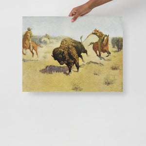 The Buffalo Runners by Frederic Remington Art Print