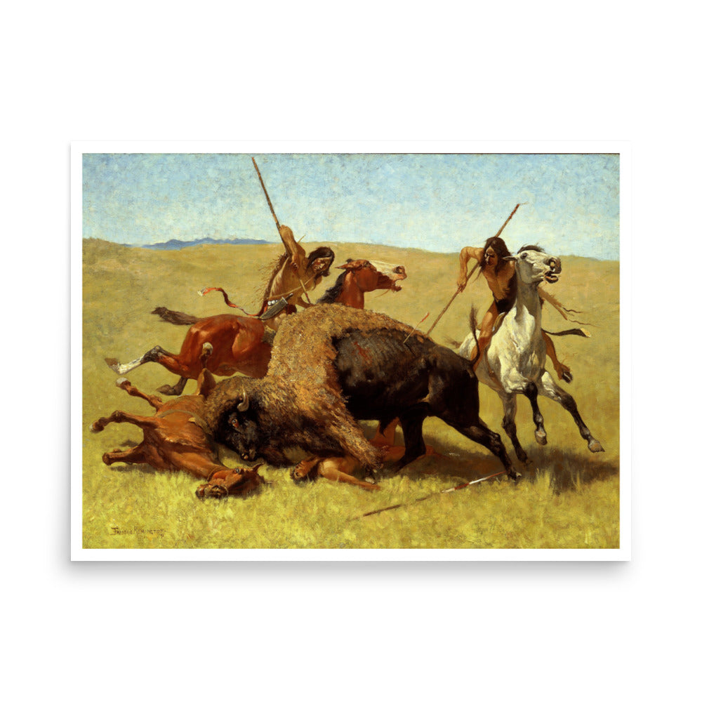 The Buffalo Hunt Fredric Remington Art Print
