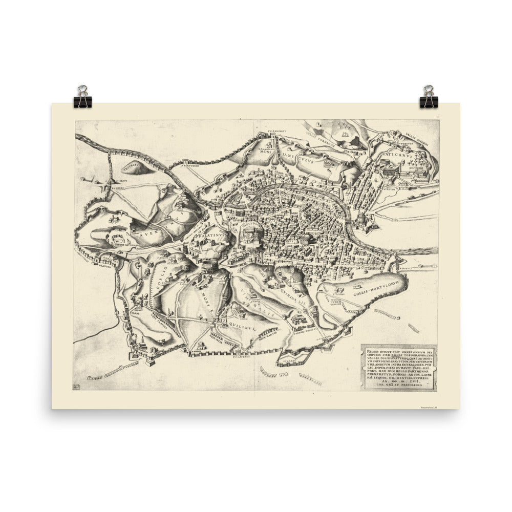 View of Rome from the East Art Print