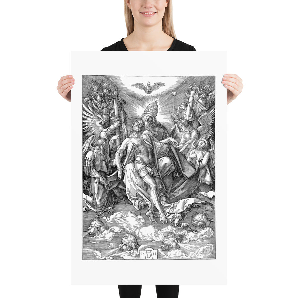 The Holy Trinity by Albrecht Durer Woodcut Reproduction Print