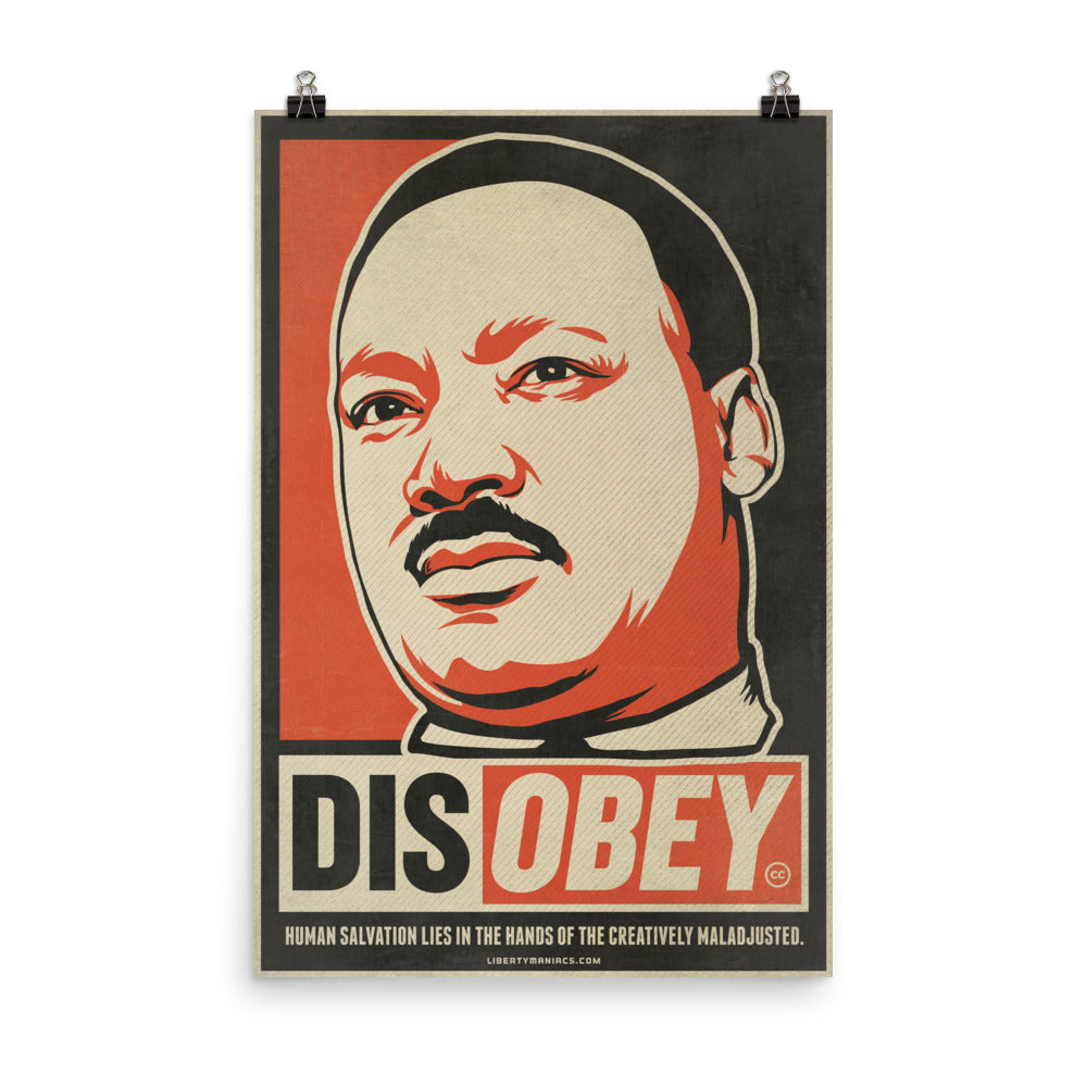 MLK Civil Disobedience Quotation Graphic Giclee Art Print