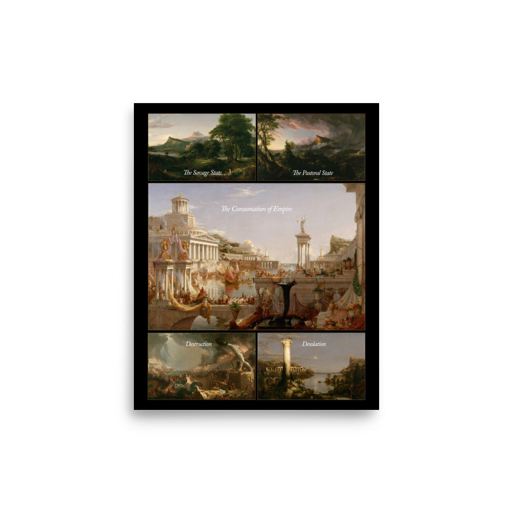 The Course of Empire Thomas Cole 5 Panel Art Poster