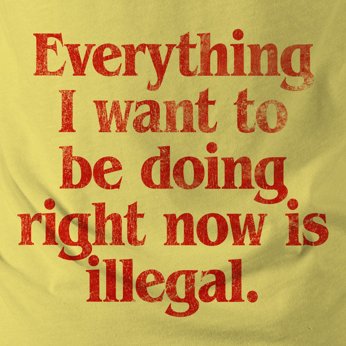 Everything I Want To Be Doing Right Now Is Illegal T-Shirt