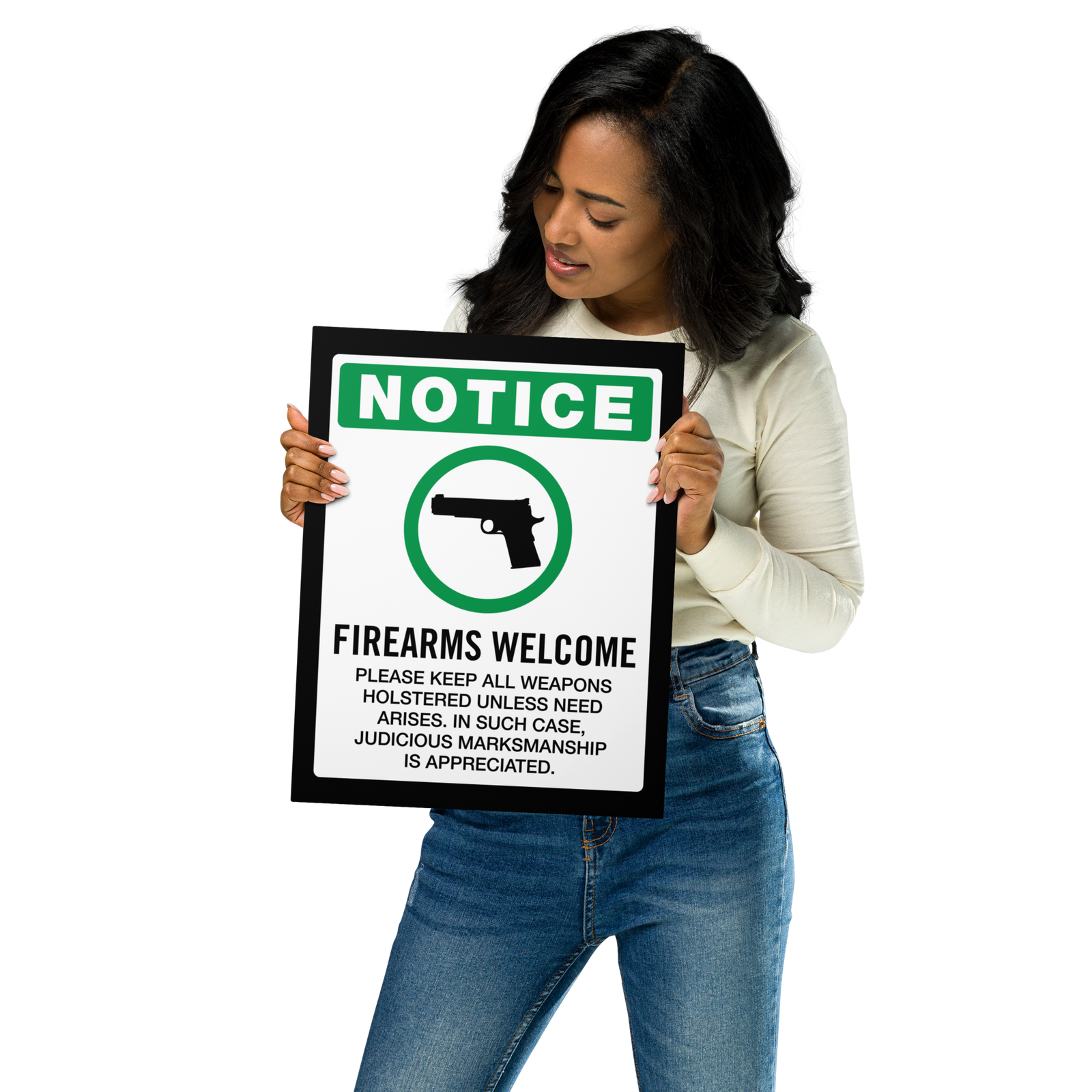Firearms Welcome Metal Made in the USA Sign
