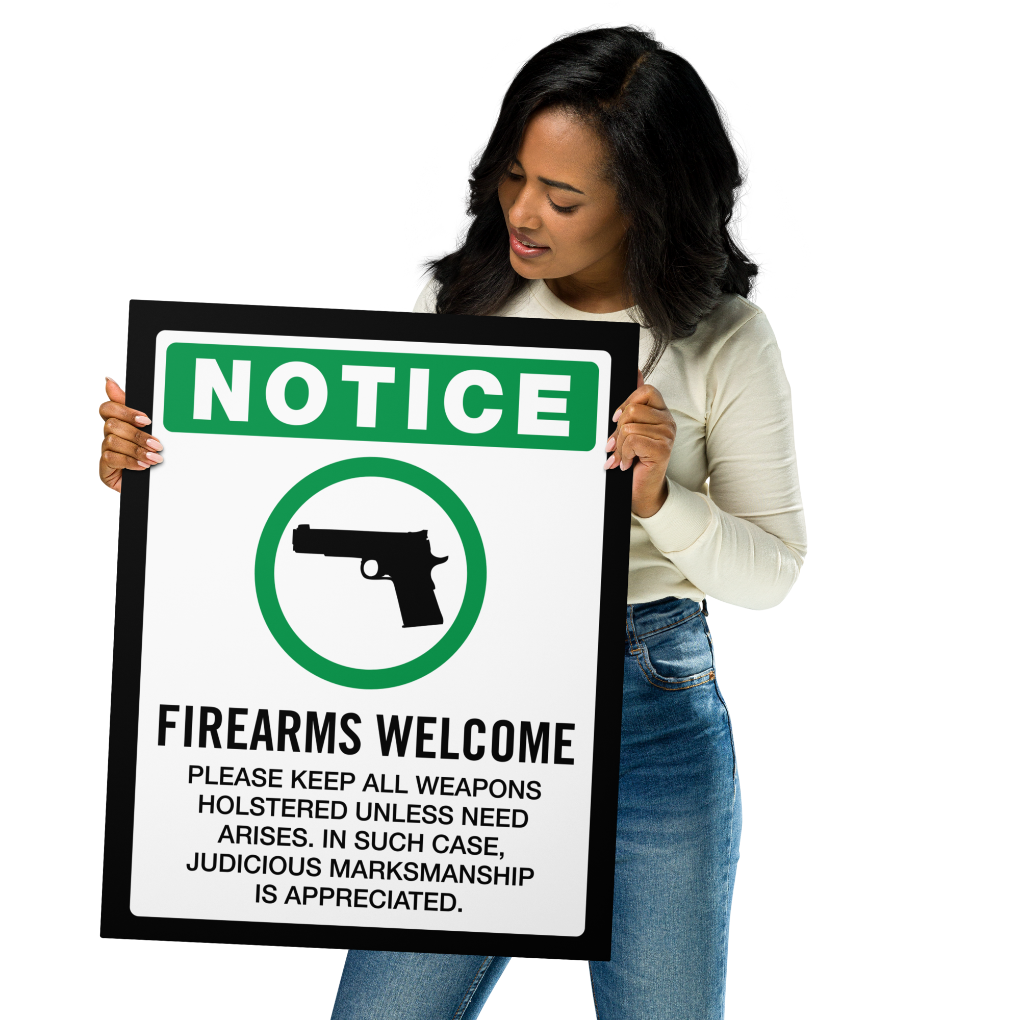 Firearms Welcome Metal Made in the USA Sign