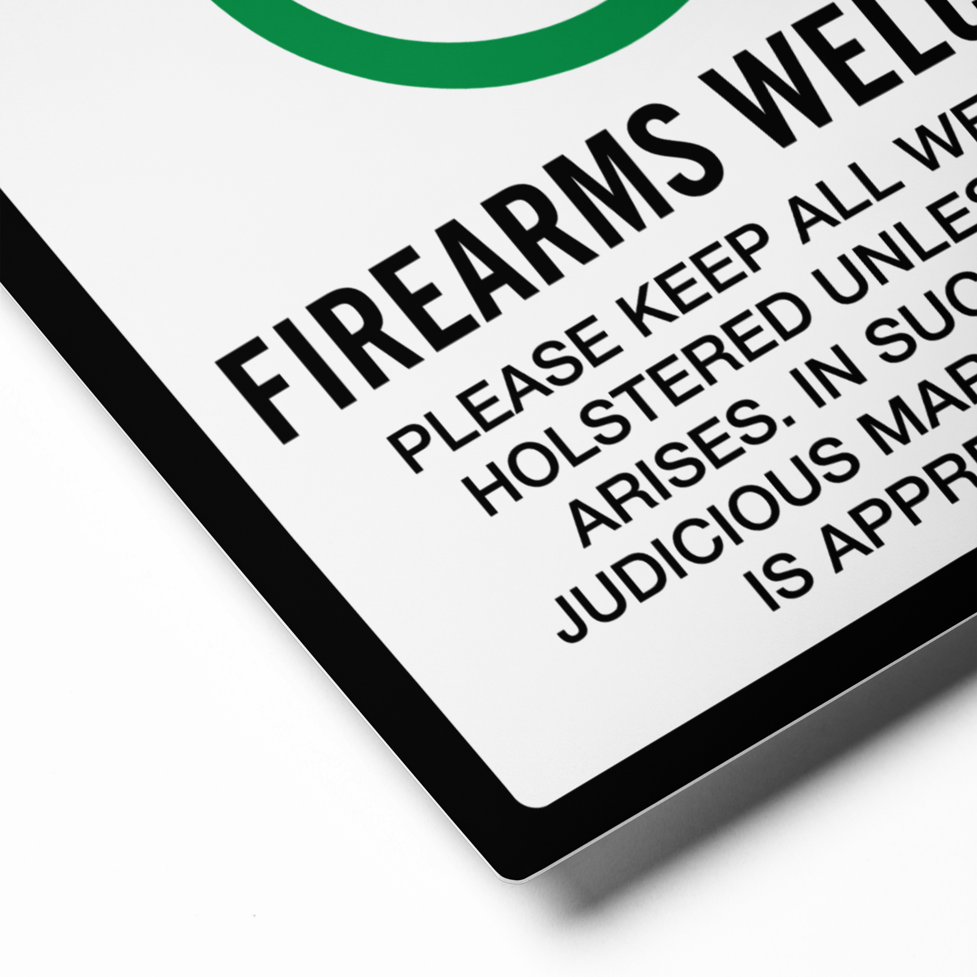 Firearms Welcome Metal Made in the USA Sign