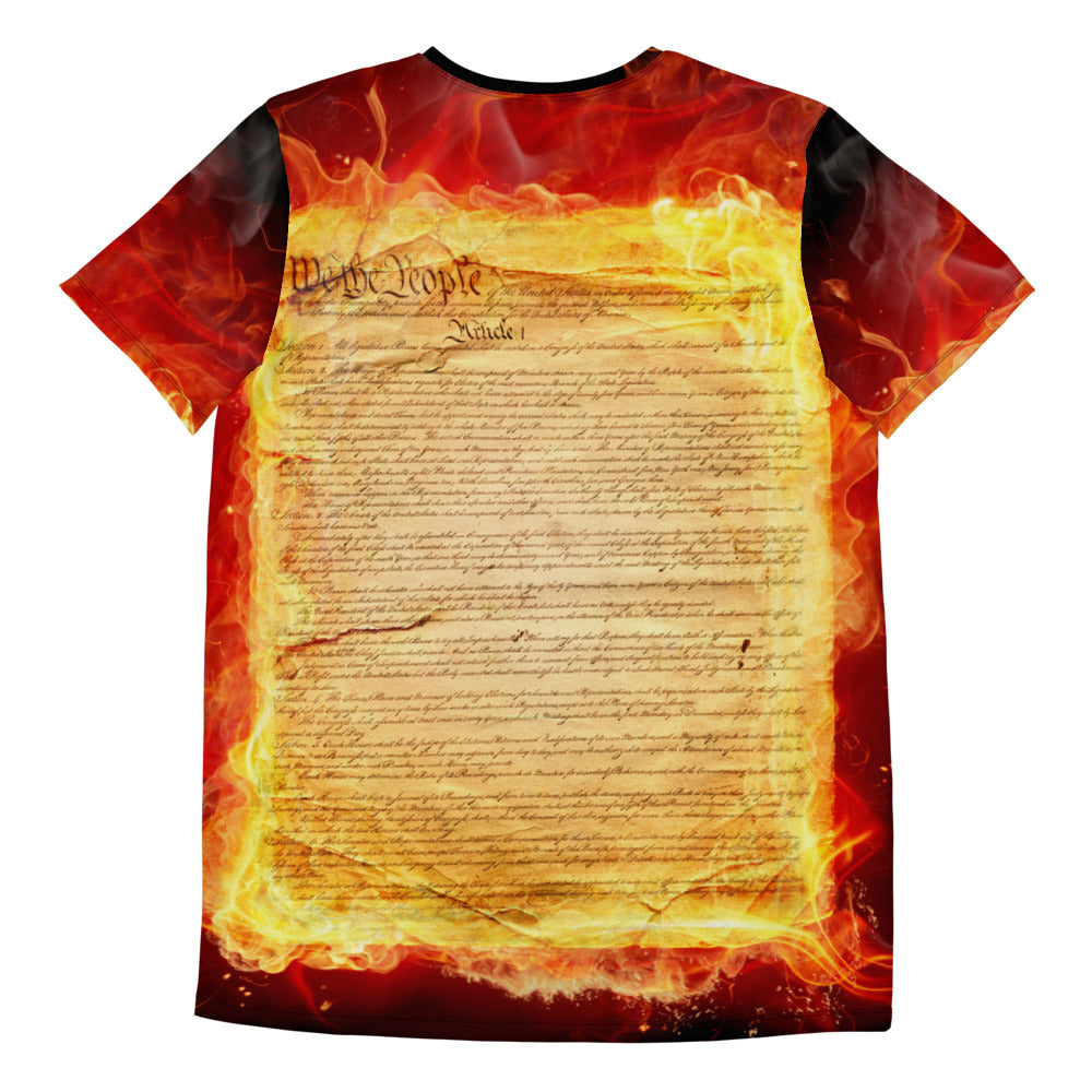 Burning Constitution Men's Athletic T-shirt