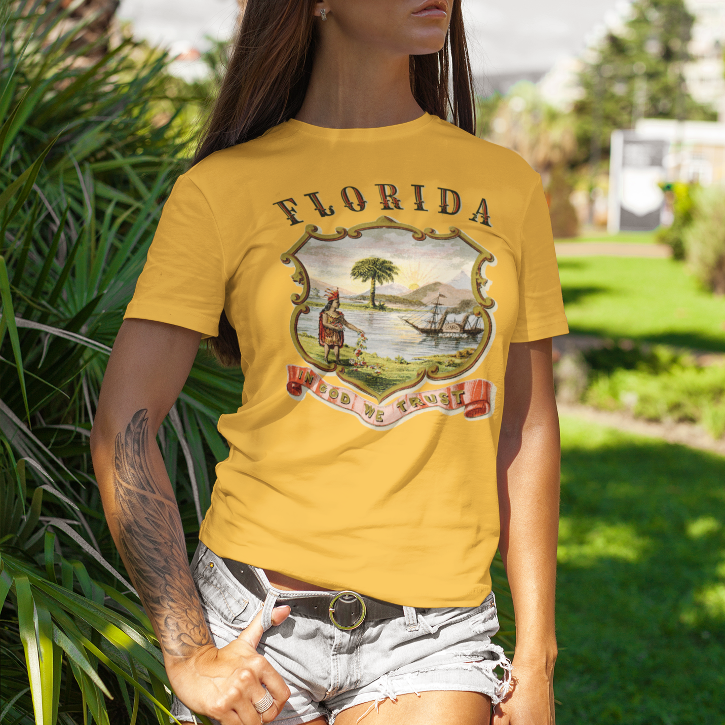 Vintage Florida State Seal Short-Sleeve Unisex T-Shirt