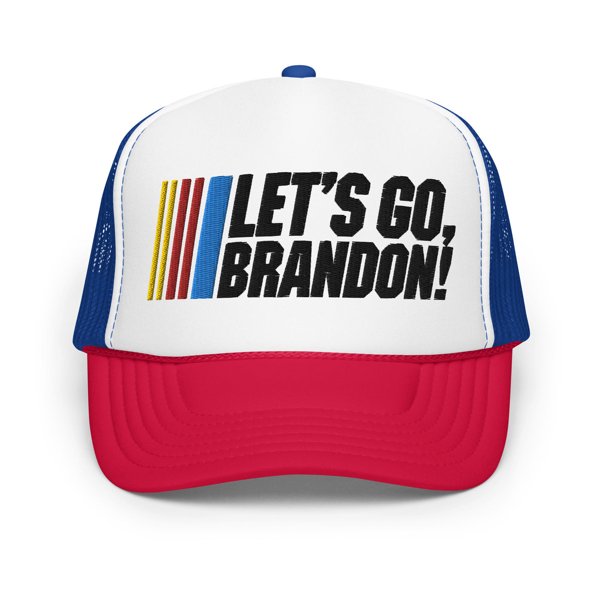Let&#39;s Go Brandon Racing Foam Trucker Hat