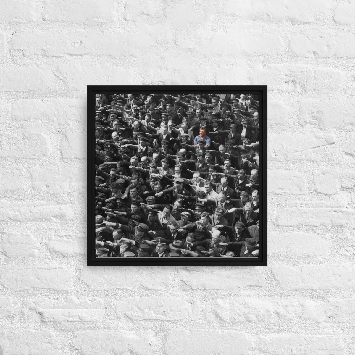 August Landmesser Courage Framed Canvas