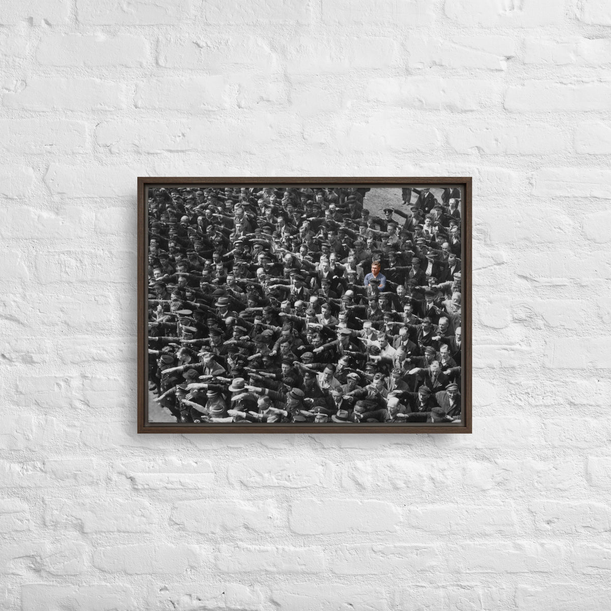August Landmesser Courage Framed Canvas