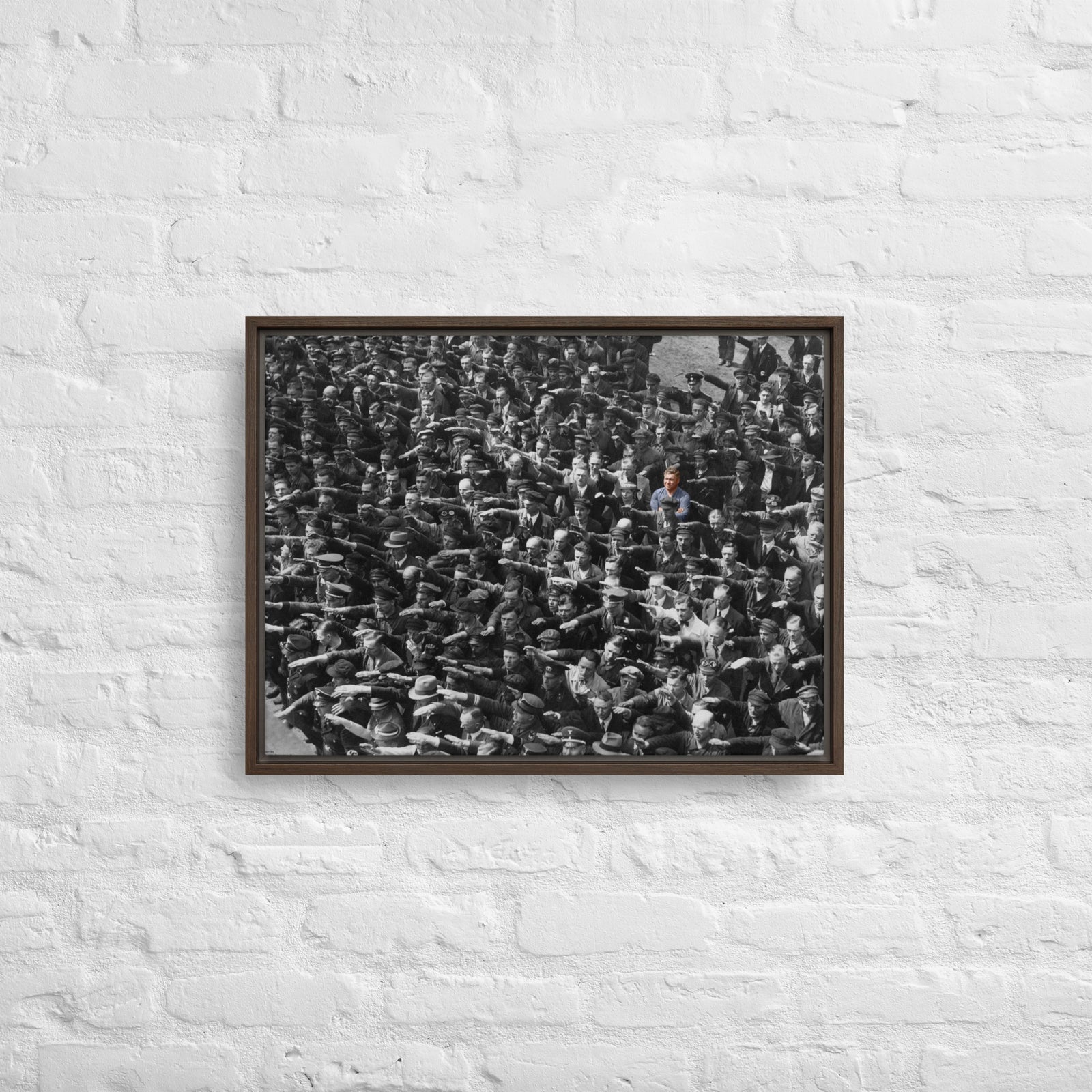August Landmesser Courage Framed Canvas