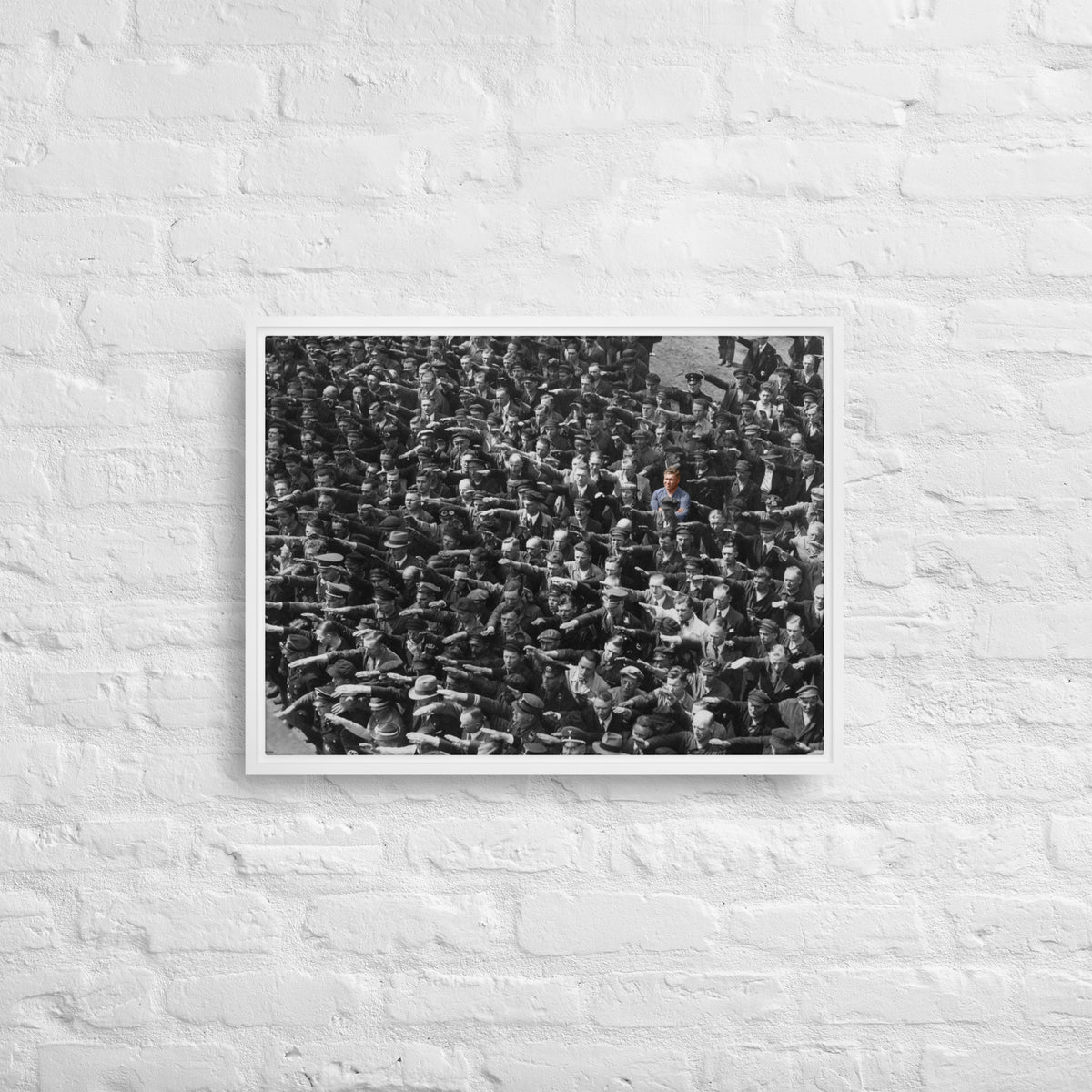 August Landmesser Courage Framed Canvas