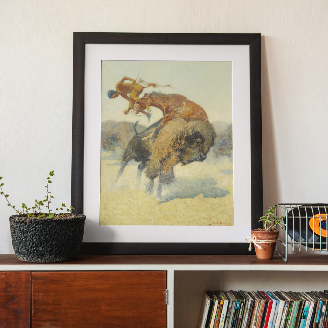 Frederic Remington Buffalo Hunt Print