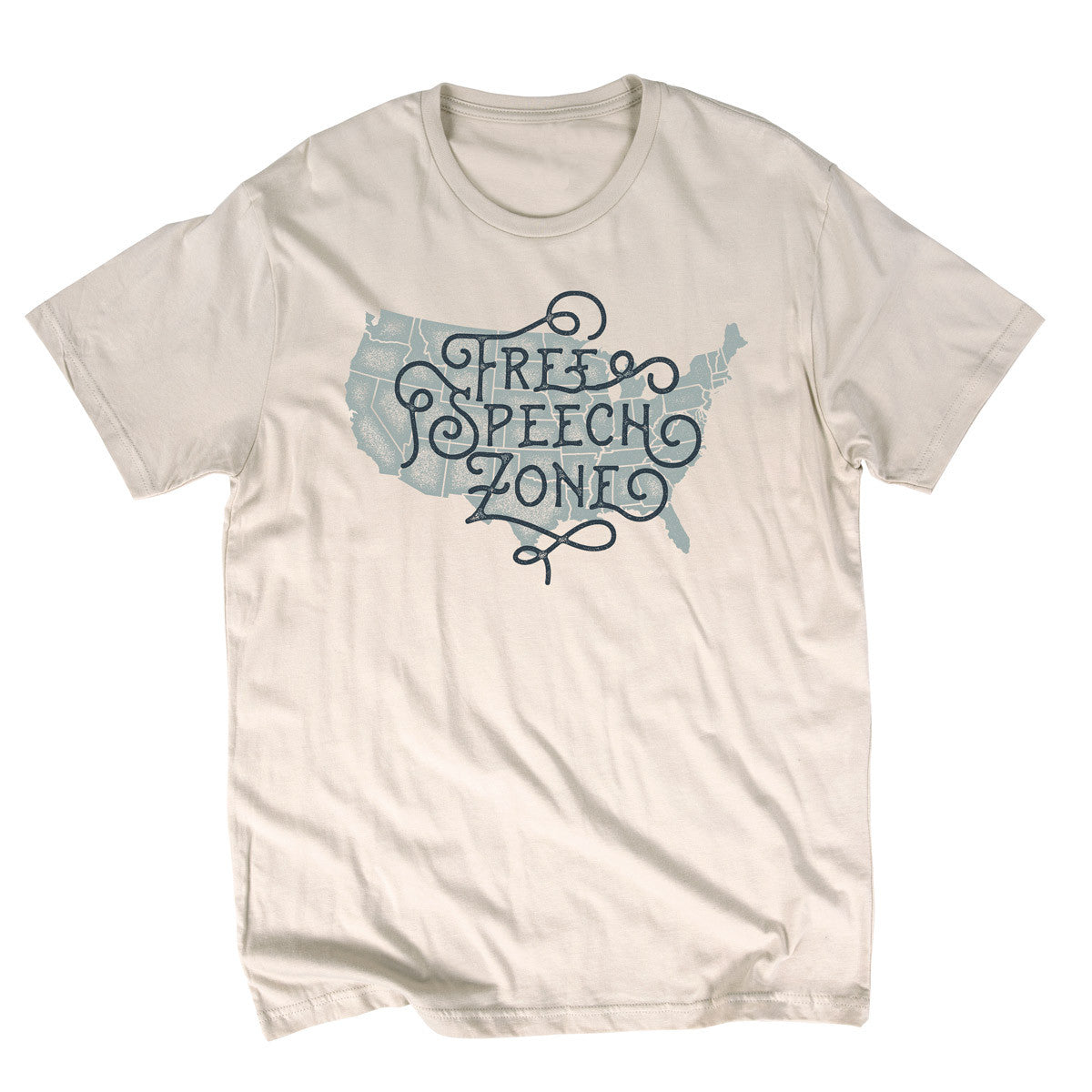 Free Speech Zone Natural Graphic Tee by Liberty Maniacs