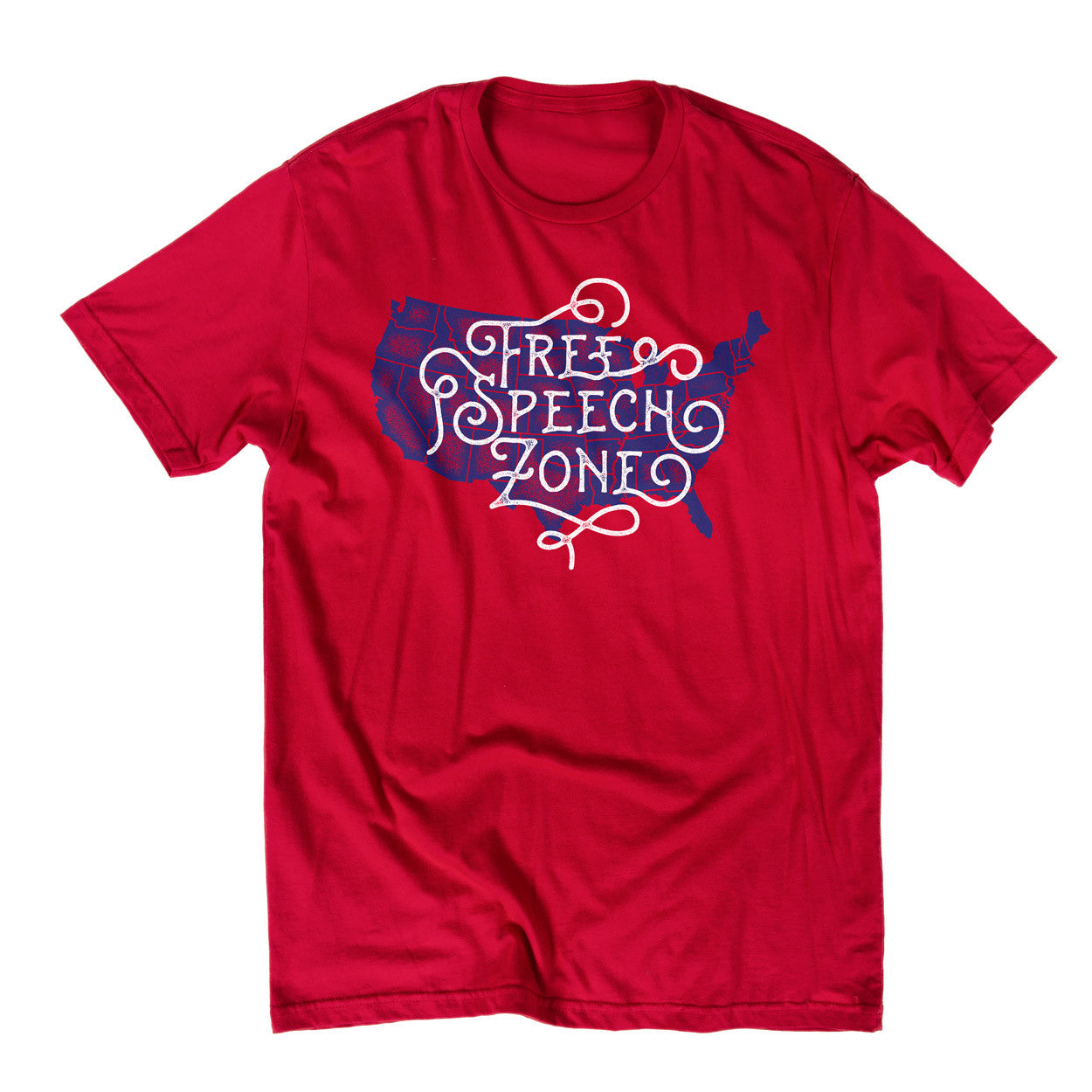 Free Speech Zone Red Graphic Tee by Liberty Maniacs