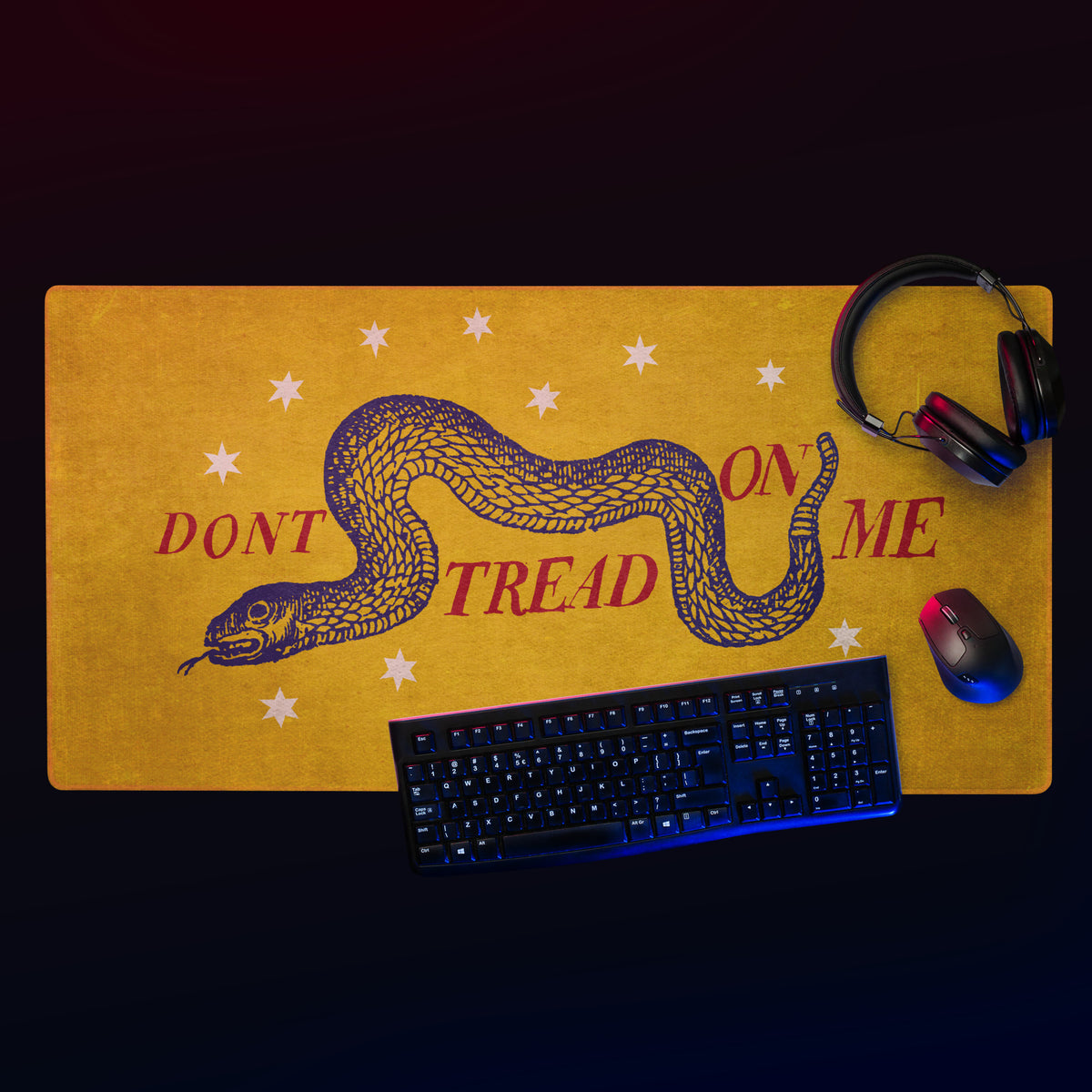 Colonial Gadsden Don't Tread On Me Flag Desk Mat