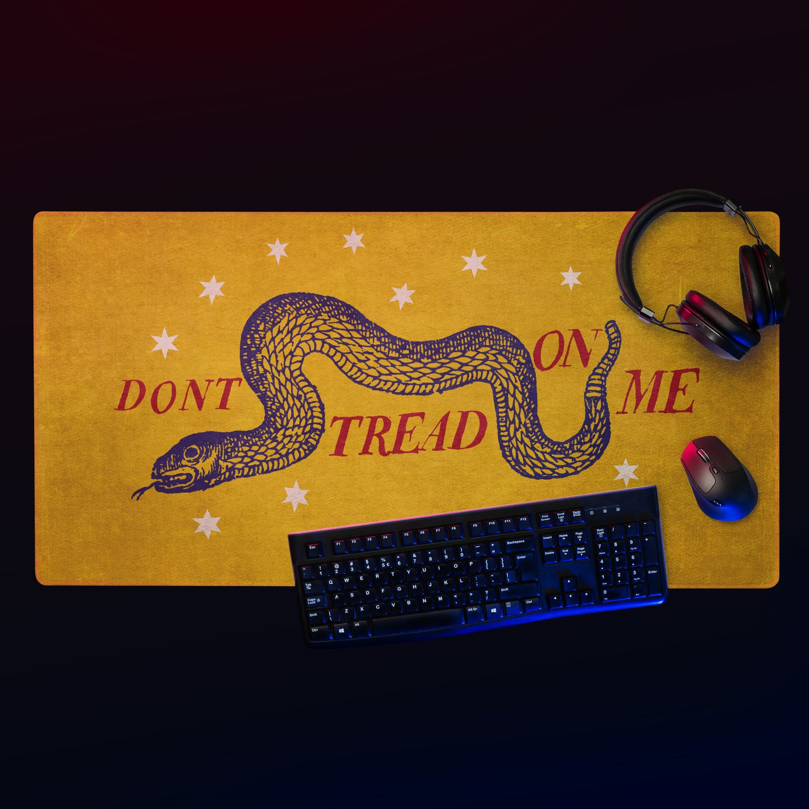 Colonial Gadsden Don't Tread On Me Flag Desk Mat